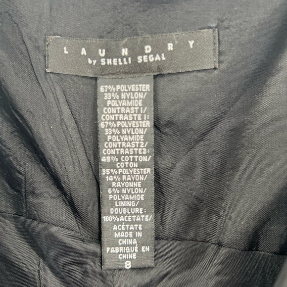 Laundry Shelli Segal grey silver dress size 8 - Picture 4 of 9